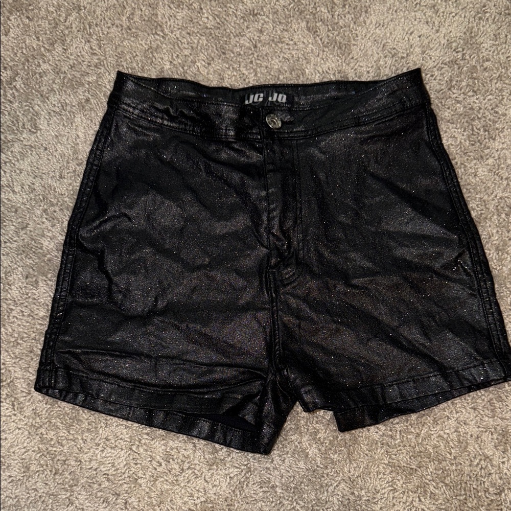 Black Shimmer Shorts